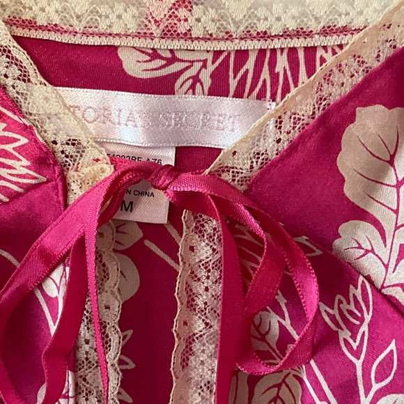 VICTORIA’S SECRET sz Medium Sexy Lingerie 2 Piece Set Thong Style Pink Tan - Picture 5 of 8